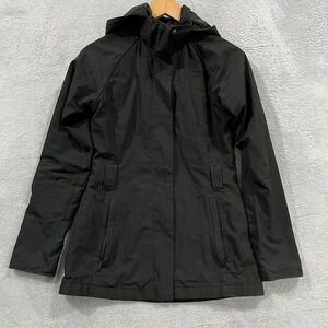 The North Face Jacket Womens XS Black HyVent Hooded Rain Coat Outdoors